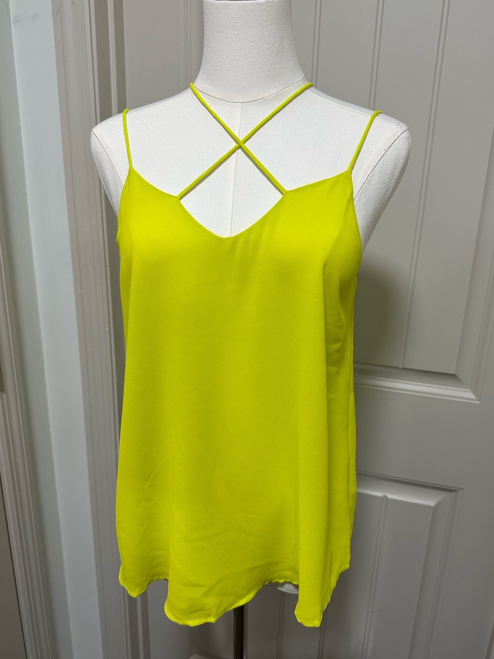 Naked Zebra Neon Yellow Strappy V-Neck Camisole